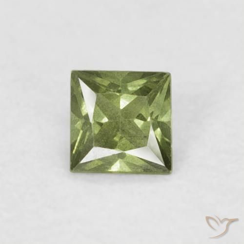 0.16ct Naturale Verde medio Zaffiro, Quadrato, VS