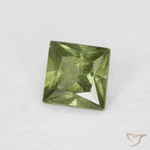 Zaffiro Verde medio naturale da 0.16 ct, Quadrato, VS