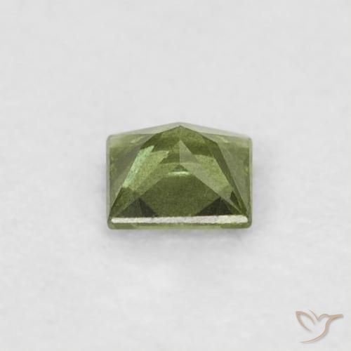 Zaffiro Verde medio naturale da 0.16 ct, Quadrato, VS