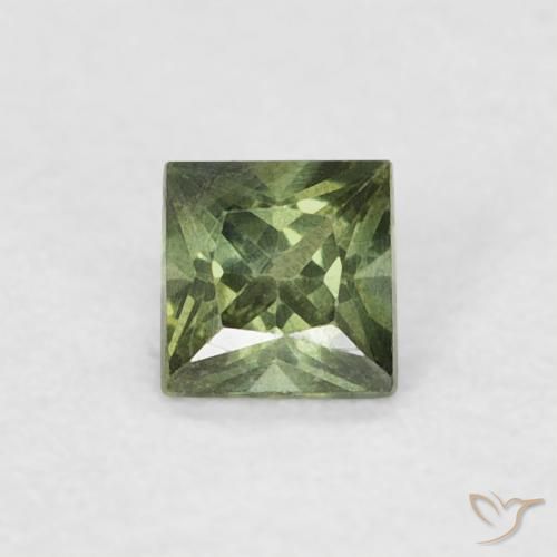 0.20ct Naturale Verde medio Zaffiro, Quadrato, VS