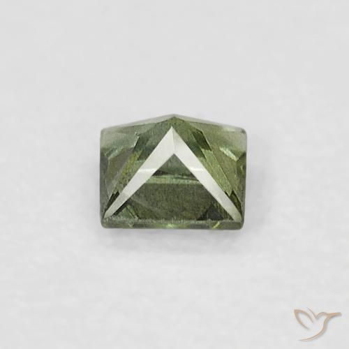 Zaffiro Verde medio naturale da 0.20 ct, Quadrato, VS