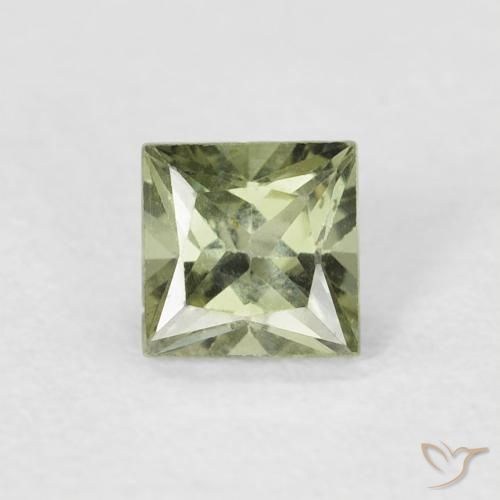 0.43ct Naturale Verde medio Zaffiro, Quadrato, VS