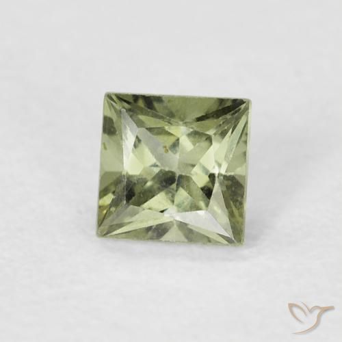 Zaffiro Verde medio naturale da 0.43 ct, Quadrato, VS