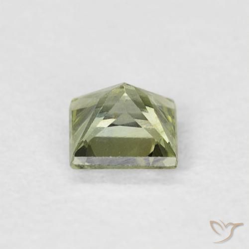 Zaffiro Verde medio naturale da 0.43 ct, Quadrato, VS