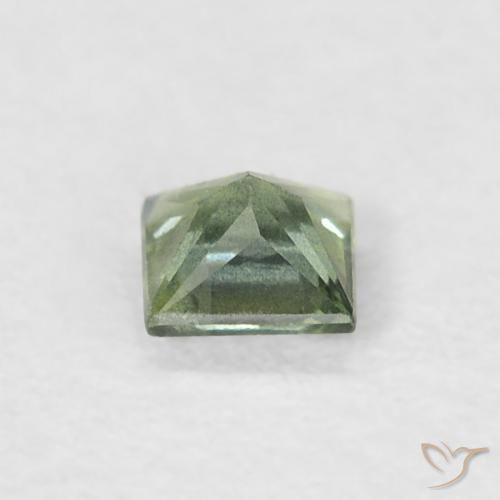 Zaffiro Verde foresta chiaro naturale da 0.21 ct, Quadrato, VS