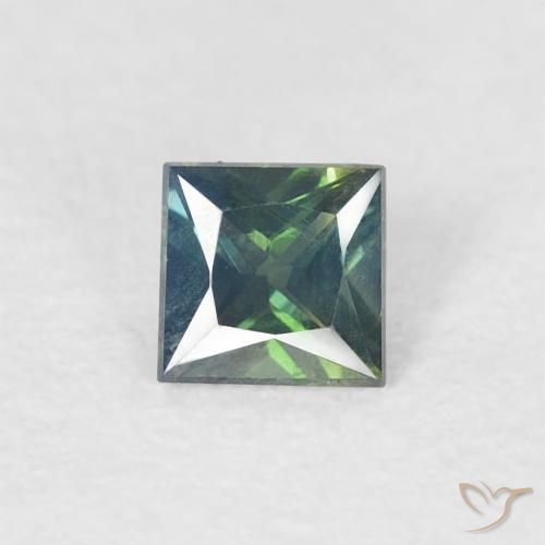 0.28ct Naturale Verde medio Zaffiro, Quadrato, VVS-VS