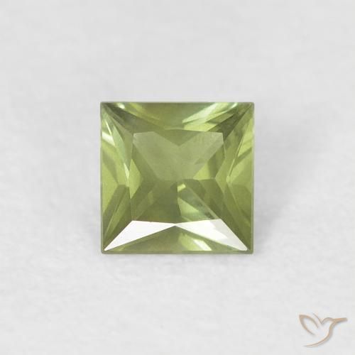 0.38ct Naturale Verde medio Zaffiro, Quadrato, VVS-VS