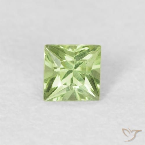 0.19ct Naturale Verde chiaro e vivace Zaffiro, Quadrato, VVS-VS