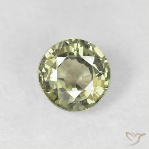 0.57ct Naturale Verde medio Zaffiro, Rotondo, VVS-VS
