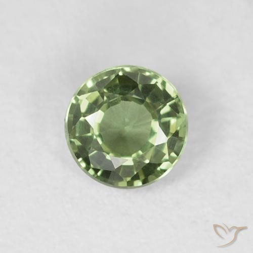 0.55ct Naturale Verde scuro Zaffiro, Rotondo, VVS-VS