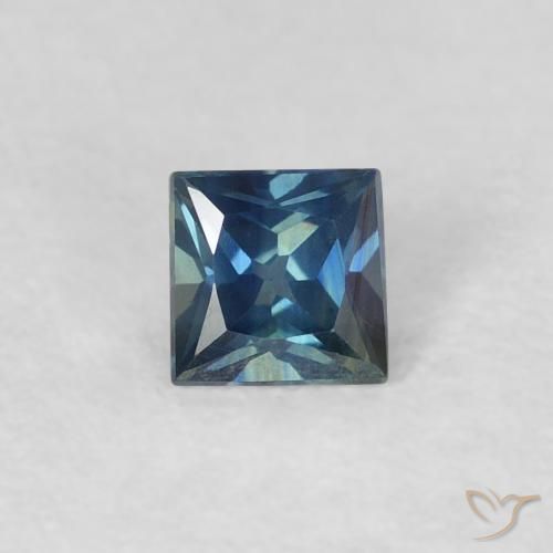 Zaffiro Blu scuro naturale da 0.29 ct, Quadrato, VVS-VS