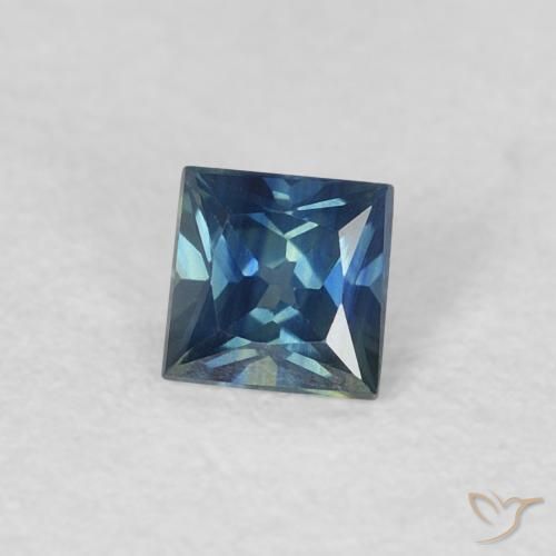 Zaffiro Blu scuro naturale da 0.29 ct, Quadrato, VVS-VS