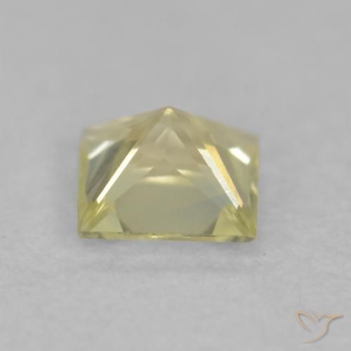 Zaffiro Limone giallo naturale da 0.20 ct, Quadrato, VVS