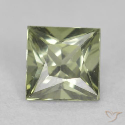 0.31ct Naturale Verde foresta chiaro Zaffiro, Quadrato, VVS