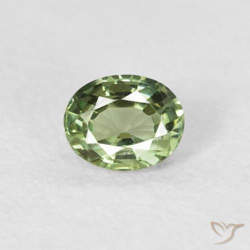 0.43ct Naturale Verde scuro Zaffiro, Ovale, VVS