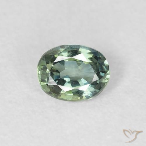0.30ct Naturale Verde chiaro Zaffiro, Ovale, VVS