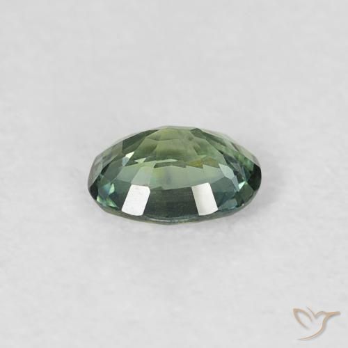Zaffiro Verde chiaro naturale da 0.30 ct, Ovale, VVS
