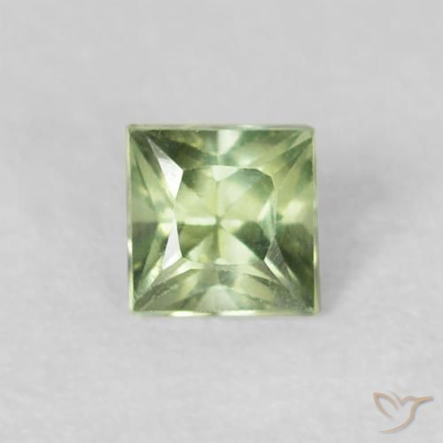 0.21ct Naturale Verde medio Zaffiro, Quadrato, VVS-VS