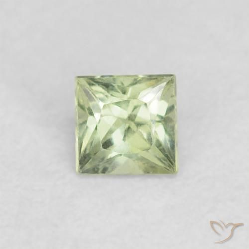 0.23ct Naturale Verde salvia molto chiaro Zaffiro, Quadrato, VVS-VS