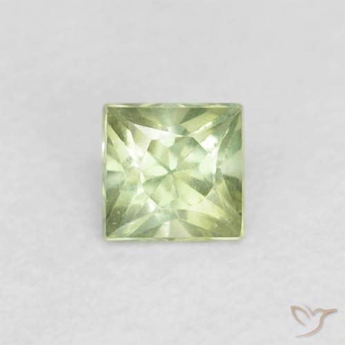 0.22ct Naturale Verde caldo Zaffiro, Quadrato, VVS-VS