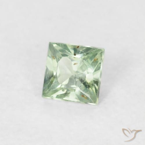 Zaffiro Verde caldo naturale da 0.19 ct, Quadrato, VS