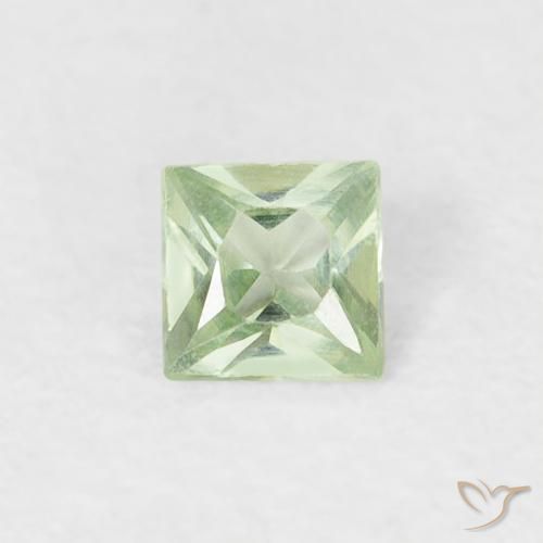 0.19ct Naturale Verde molto chiaro Zaffiro, Quadrato, VS