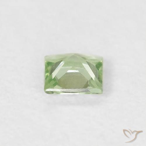 Zaffiro Verde molto chiaro naturale da 0.19 ct, Quadrato, VS
