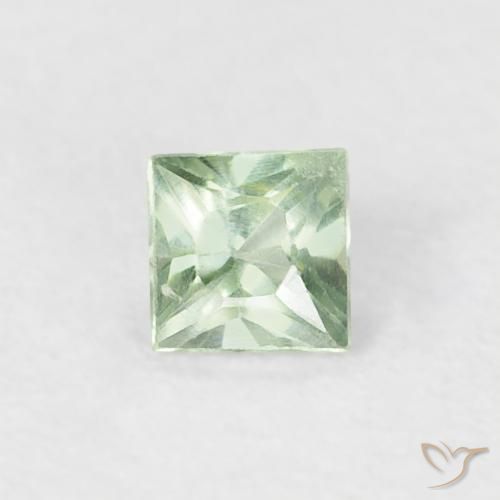 0.24ct Naturale Verde chiaro Zaffiro, Quadrato, VS