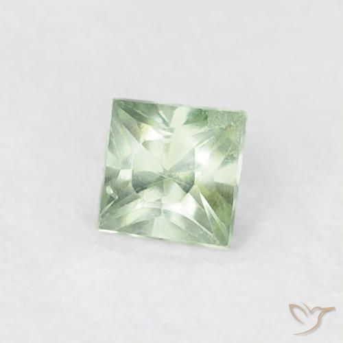 Zaffiro Verde chiaro naturale da 0.24 ct, Quadrato, VS