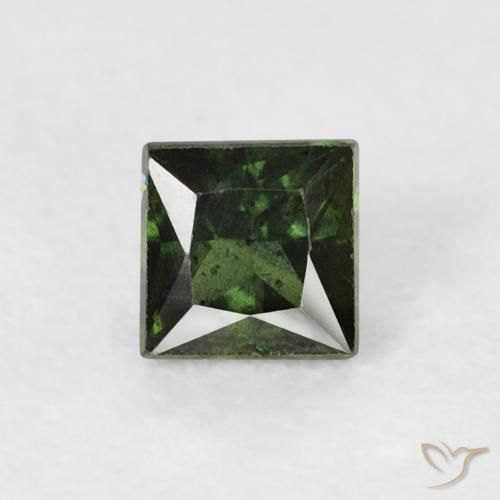 0.38ct Naturale Verde freddo Zaffiro, Quadrato, VS