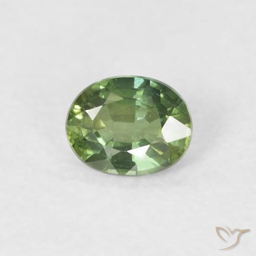 Zaffiro Verde scuro naturale da 0.35 ct, Ovale, VS