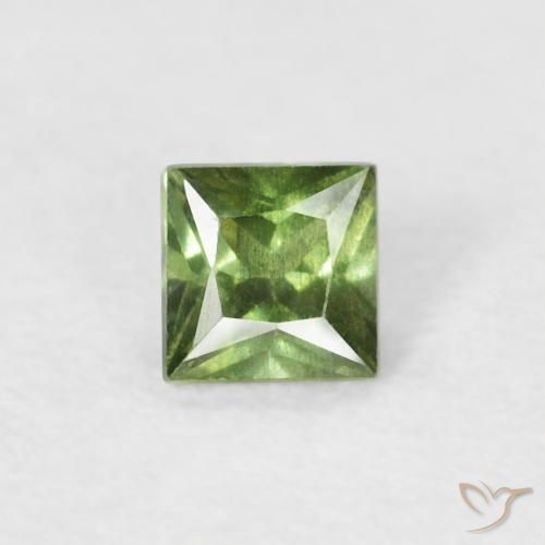 0.20ct Naturale Verde medio Zaffiro, Quadrato, VS