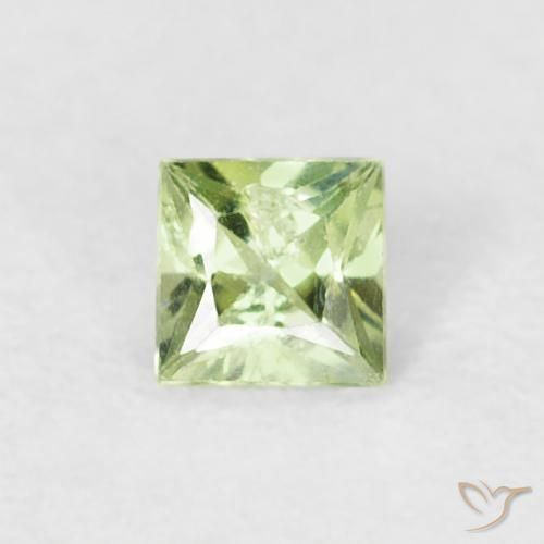 0.19ct Naturale Verde medio Zaffiro, Quadrato, VS, Photo A