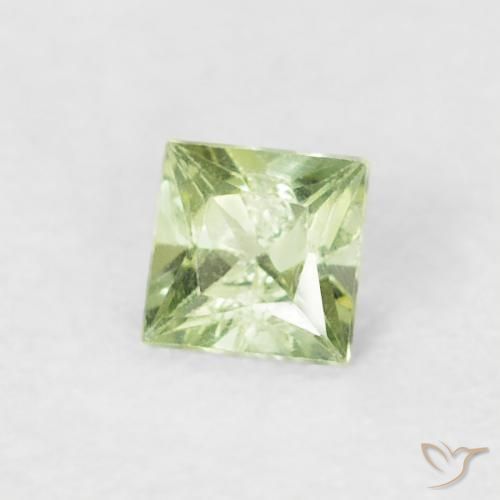 Zaffiro Verde medio naturale da 0.19 ct, Quadrato, VS