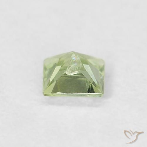 Zaffiro Verde medio naturale da 0.19 ct, Quadrato, VS