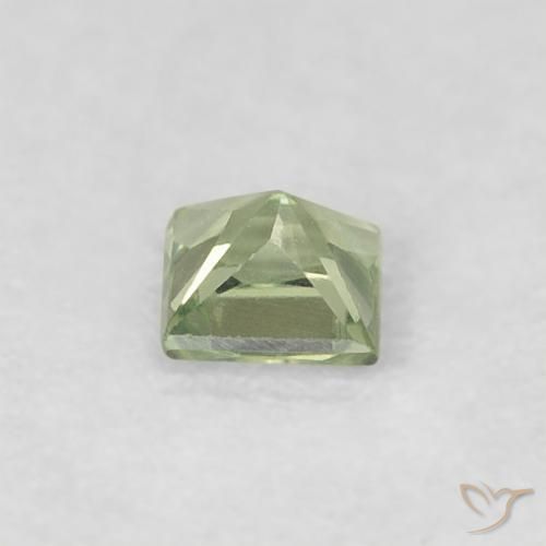 Zaffiro Verde chiaro naturale da 0.20 ct, Quadrato, VS