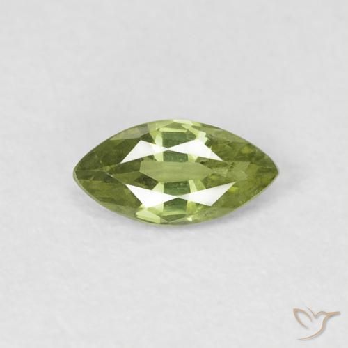 0.35ct Naturale Verde medio Zaffiro, Taglio marquise, VS