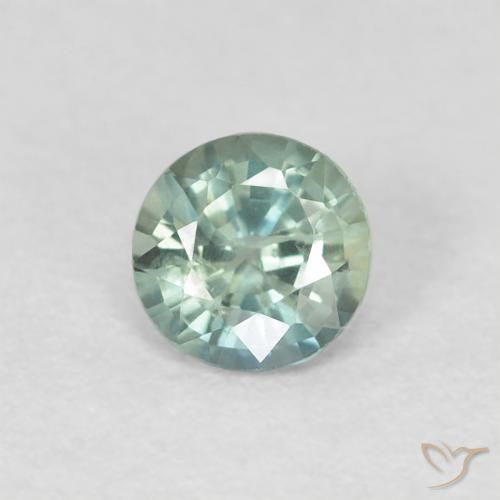 0.46ct Naturale Verde chiaro Zaffiro, Rotondo, VS