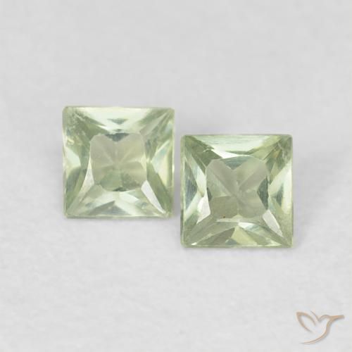 0.34ctw Naturale Verde Lime Chiaro Zaffiro, Quadrato, VS