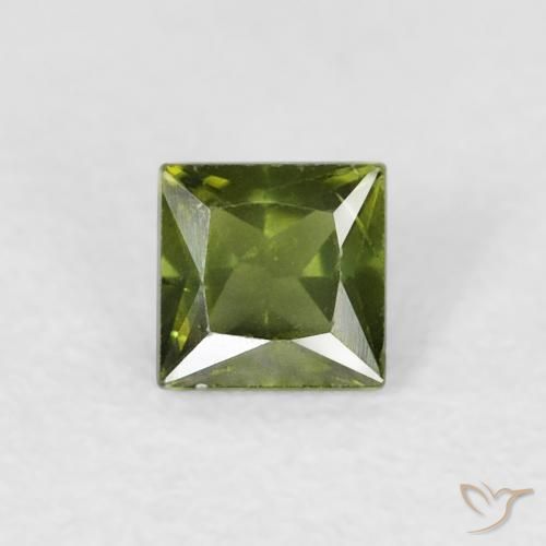 0.36ct Naturale Verde caldo Zaffiro, Quadrato, VS