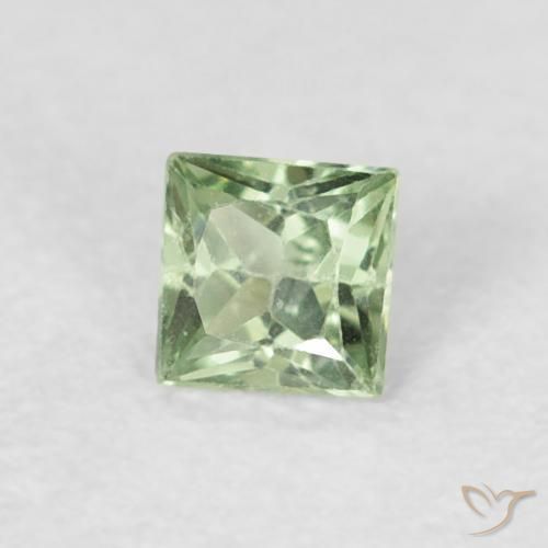 Zaffiro Verde chiaro naturale da 0.18 ct, Quadrato, VS