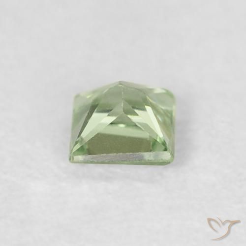 Zaffiro Verde chiaro naturale da 0.18 ct, Quadrato, VS
