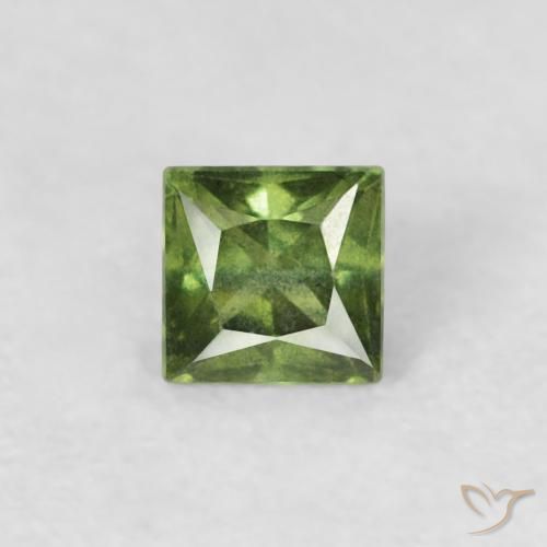 0.24ct Naturale Verde medio Zaffiro, Quadrato, VS