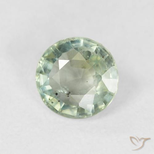Zaffiro Verde chiaro naturale da 0.81 ct, Rotondo, VS