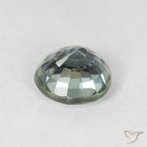Zaffiro Teal-blu naturale da 0.74 ct, Rotondo, VS