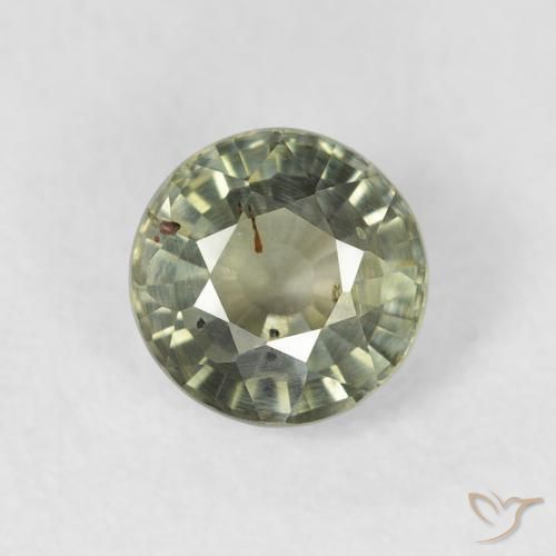 0.95ct Naturale Verde medio Zaffiro, Rotondo, VS-SI