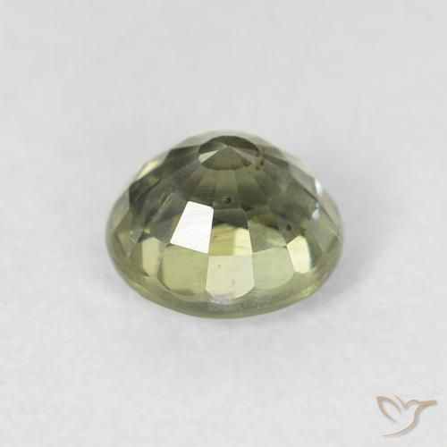 Zaffiro Verde medio naturale da 0.95 ct, Rotondo, VS-SI