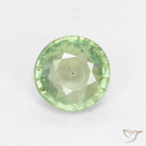 0.81ct Naturale Verde medio Zaffiro, Rotondo, VS
