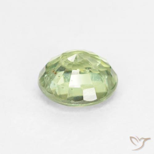 Zaffiro Giallo verde naturale da 0.82 ct, Rotondo, VS