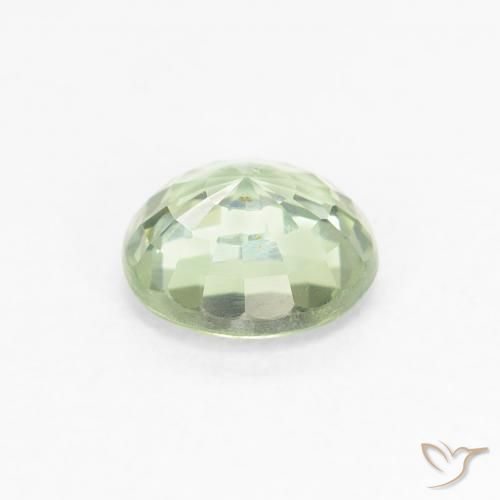 Zaffiro Verde molto chiaro naturale da 0.83 ct, Rotondo, VS